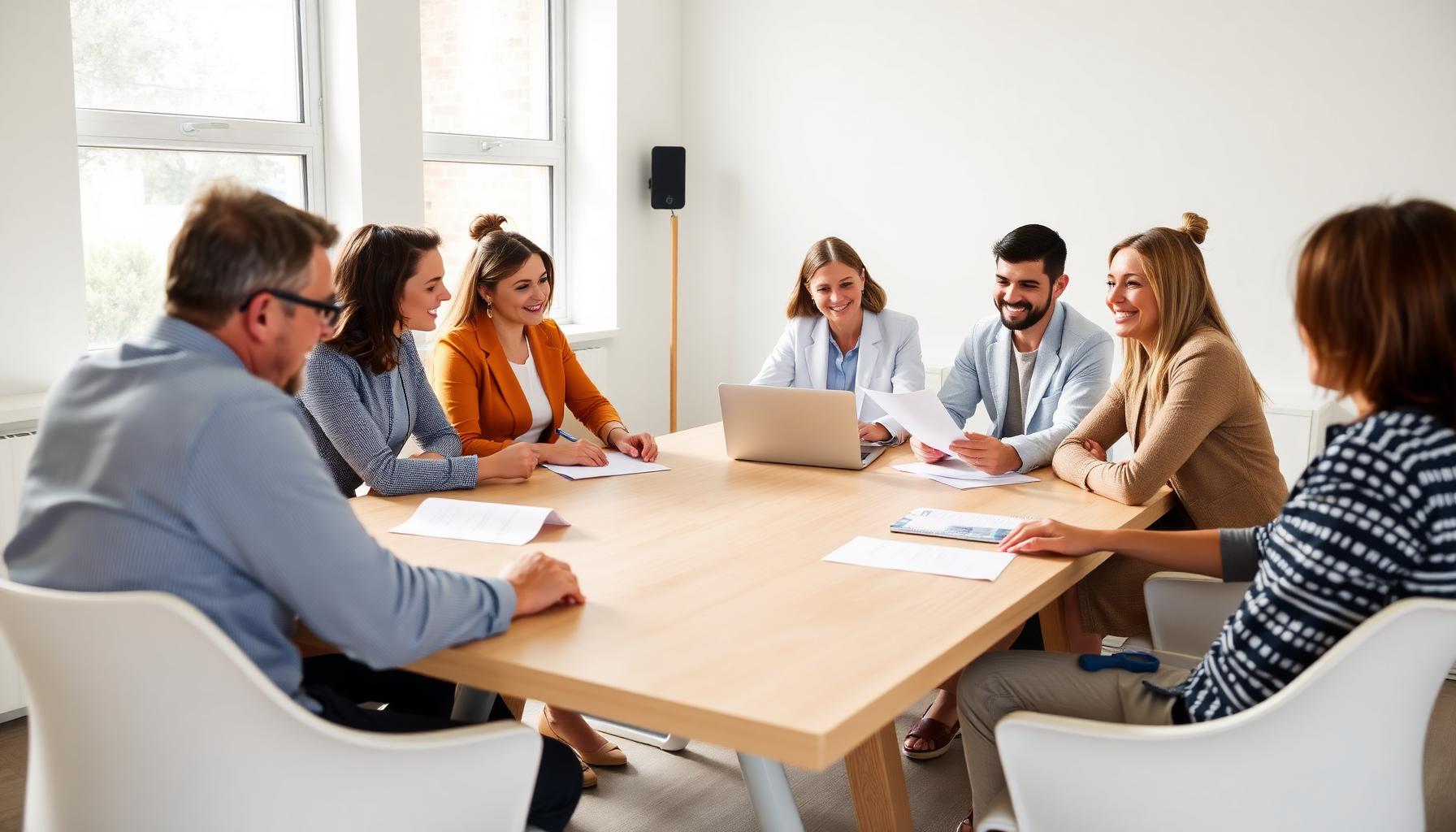 Team istituzionale in riunione di governance